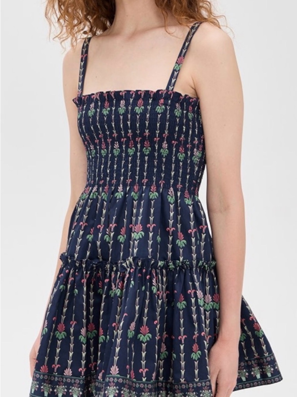 Hill House Seraphina EUC.  Floral Smocked Mini Dress. Worn once